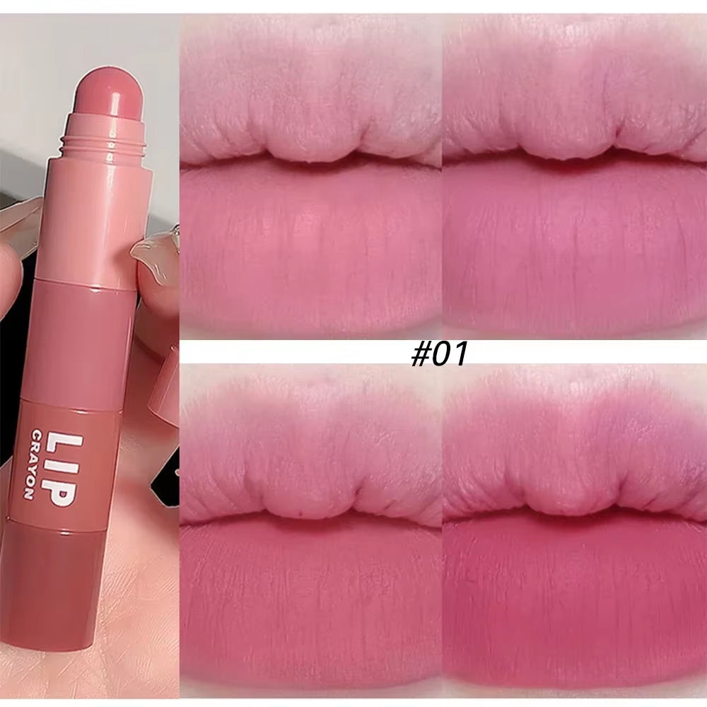 Matte  Pen 4 Colors in 1 Nude Pink Matte Lip Gloss Waterproof Long Lasting  Pencil Lip Liner Pen Lip Makeup Set