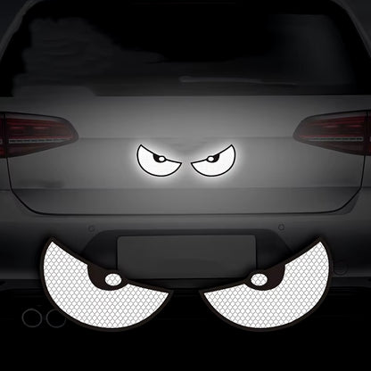 2Pcs/Set Reflective Car Stickers - Improve Your Vehicle'S Visibility and Safety with Devil Eye Stickers!