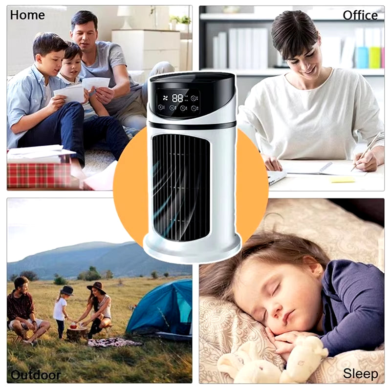 Portable Air Conditioner USB Mini Air Conditioner Air Cooler Fan Water Cooling Fan Air Conditioning Air Cooler for Home Office