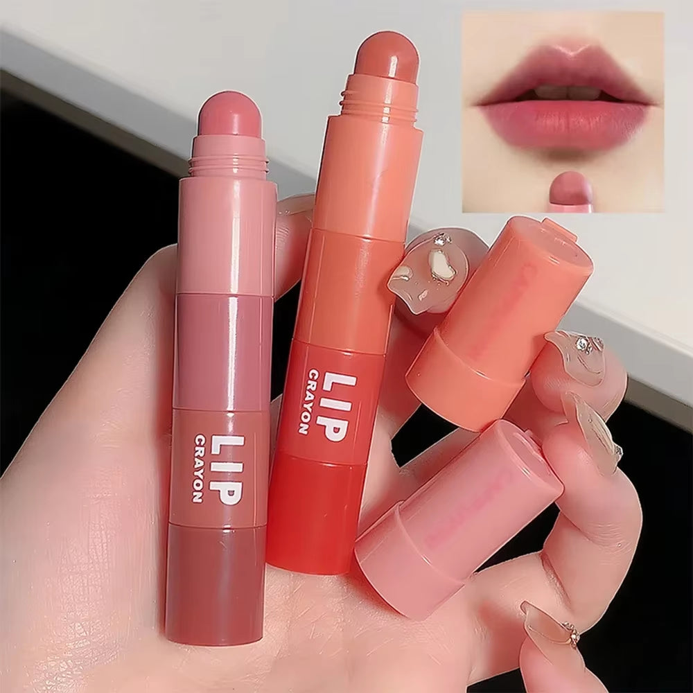 Matte  Pen 4 Colors in 1 Nude Pink Matte Lip Gloss Waterproof Long Lasting  Pencil Lip Liner Pen Lip Makeup Set