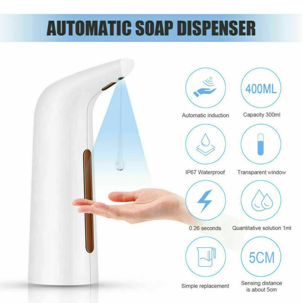 400Ml Touchless Gel Dispenser Infrared Sensor Hand Wash Dispenser Kitchen Bathroom Automatic Hand Washing Tool