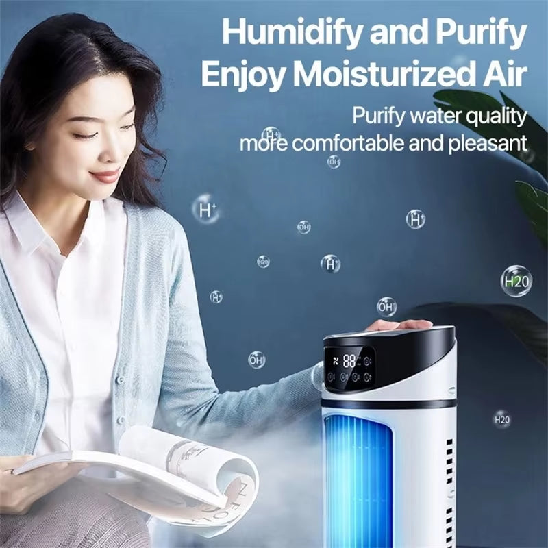 Portable Air Conditioner USB Mini Air Conditioner Air Cooler Fan Water Cooling Fan Air Conditioning Air Cooler for Home Office