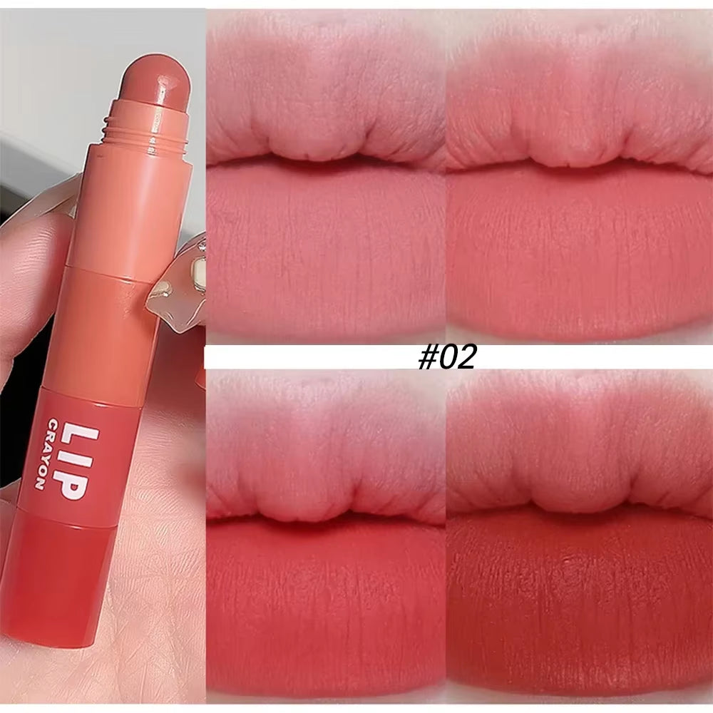 Matte  Pen 4 Colors in 1 Nude Pink Matte Lip Gloss Waterproof Long Lasting  Pencil Lip Liner Pen Lip Makeup Set