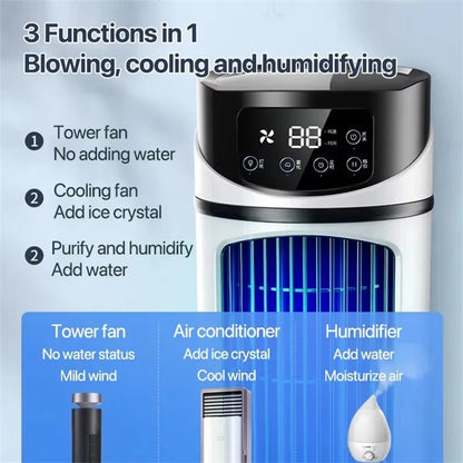 Portable Air Conditioner USB Mini Air Conditioner Air Cooler Fan Water Cooling Fan Air Conditioning Air Cooler for Home Office