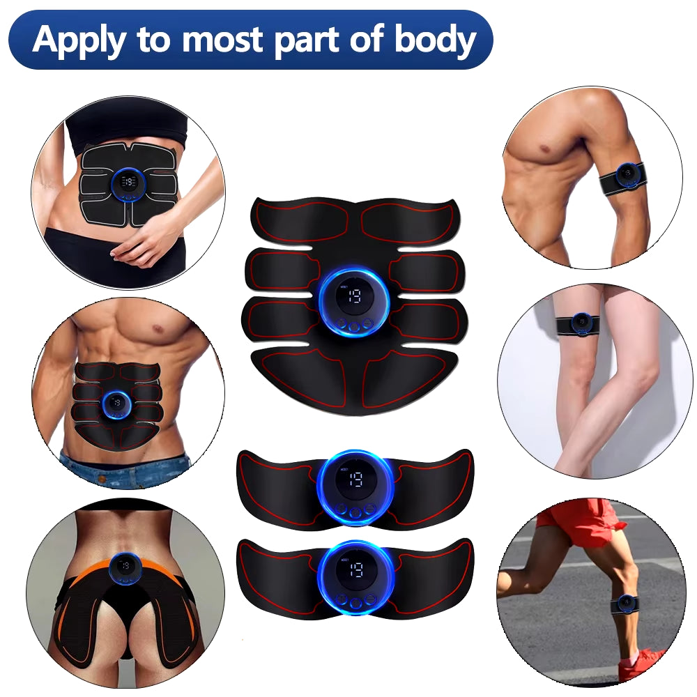 EMS Muscle Stimulator Abdominal Trainer Fitness ABS Stimulator Buttocks Hip Training Weight Loss Body Massageador Shaping Device