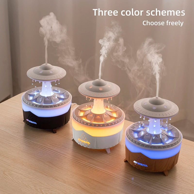 New UFO Raindrop Humidifier Water Drop Air Humidifier USB Aromatherapy Essential Oils Aroma Air Diffuser Household Mist Maker Home Decor