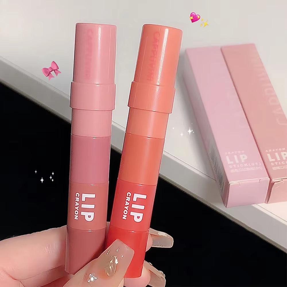 Matte  Pen 4 Colors in 1 Nude Pink Matte Lip Gloss Waterproof Long Lasting  Pencil Lip Liner Pen Lip Makeup Set