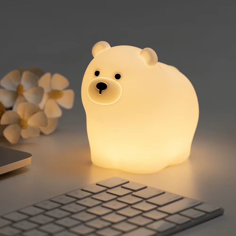 LED Cute Axolotl Silicone Light Animal Silicone Nursery Night Lamp USB Bedside Lamprechargeable Kids Bedroom Dimmable Gift Decor