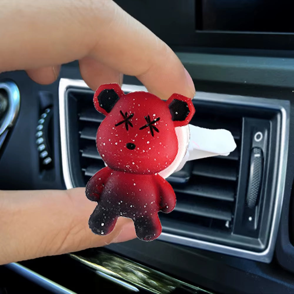 Cartoon Bear Car Air Outlet Perfume Clips Air Conditioning Air Outlet Aromatherapy Clip Accessories Outlets Air-Freshener