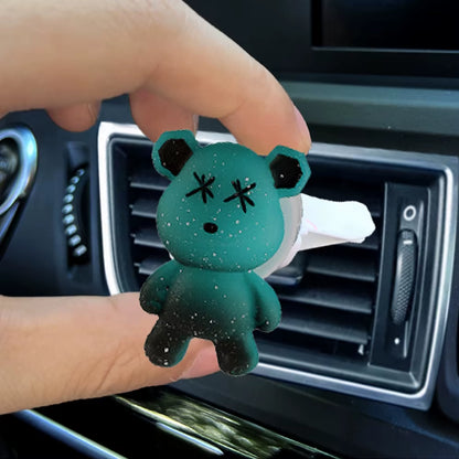 Cartoon Bear Car Air Outlet Perfume Clips Air Conditioning Air Outlet Aromatherapy Clip Accessories Outlets Air-Freshener