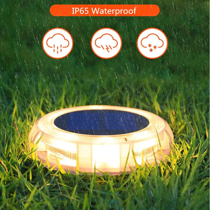 LED Solar Lawn Lights Outdoor Waterproof Solar Powered Buried Street Lamp Garden Villa Decorative Solar Light White Warm